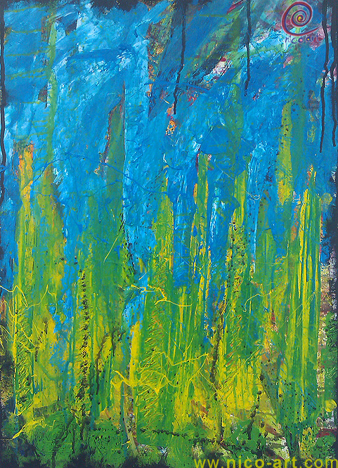 Acryl Bild "Raben erz&auml;hlen Sagen" / / /  > zur&uuml;ck >